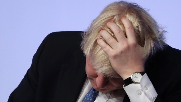 Boris Johnson at the Mediterranean Dialogues Summit in Rome on December 1, where he made the remarks about Saudi Arabia which his government has since disavowed.