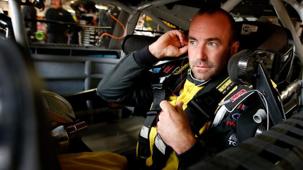 Moving on: Marcos Ambrose prepares for one of his final races in the US.