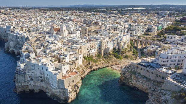 The spectacular seaside town Polignano a Mare.