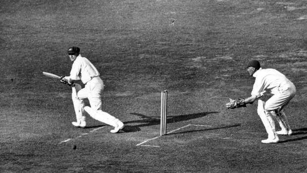 Don Bradman’s 244 was his ninth century in four series of Test matches