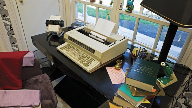 One of the six identical electric typewriters McCullough used for writing.