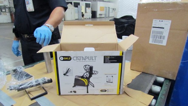 Police allege parcels of cocaine were concealed in machinery sent from the United States.