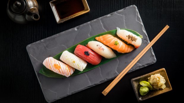 Sushi nigiri at Katsumi.