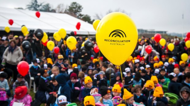 At least 1000 attended the Sorry Day bridge walk in Canberra during last year's Reconciliation Day. 