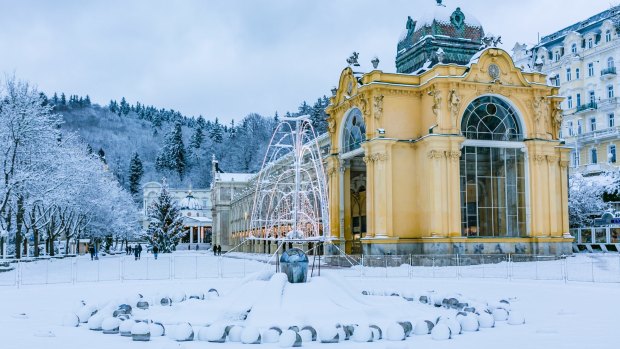 Winter in Marianske Lazne, Czech Republic.