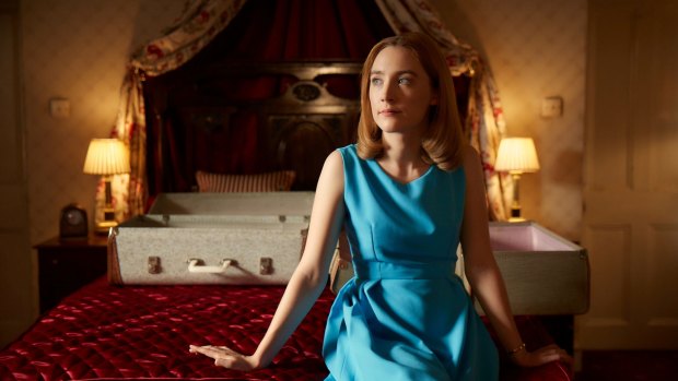 The sexually fearful Florence (Saoirse Ronan) is trapped in honeymoon torment in <i>On Chesil Beach</i>.