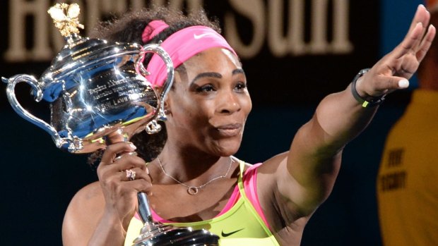 Flying high: Serena Williams.