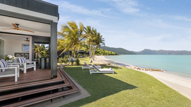There are 12 luxe new adults-only beachfront pavilions steps from Hayman Bay.