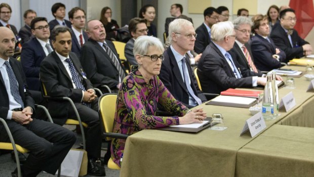 US Under-Secretary for Political Affairs Wendy Sherman before a meeting of "P5+1" on Iran's nuclear program in March. 