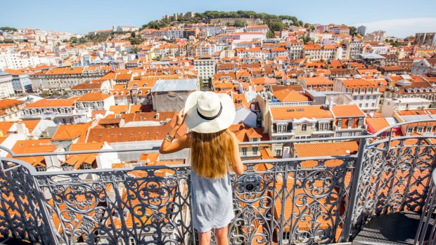 Overlooking Lisbon. Portugal is becoming increasingly popular as a destination.