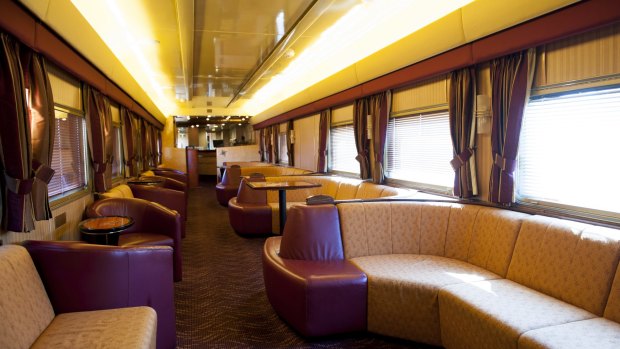 A lounge car on the Indian Pacific.
