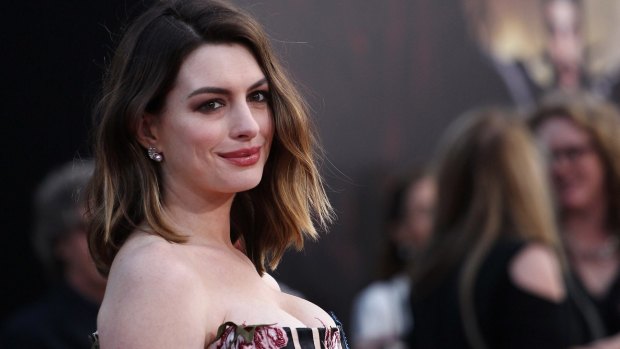 Anne Hathaway attends the premiere of Disney's 'Alice Through the Looking Glass' at the El Capitan Theatre in May, two months after giving birth.