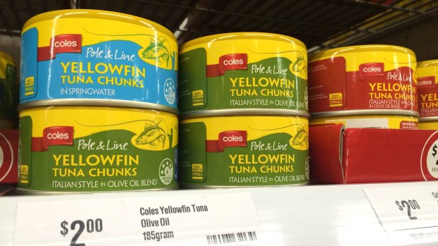 Coles established a policy stating that it would not use overfished yellowfin tuna.