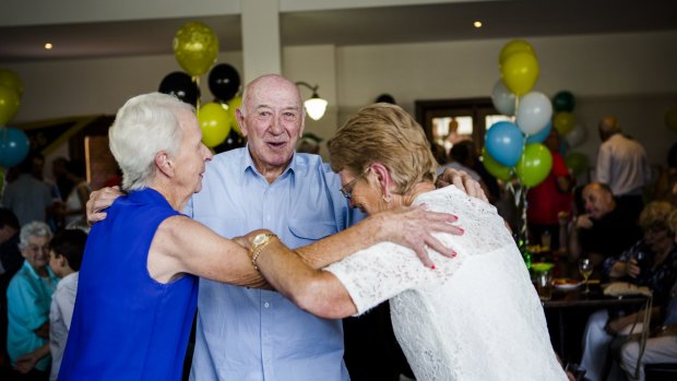 Queanbeyan's Bobby Griffin Bobby Griffin dancing with his sisters Gwenda (left), and Robin.