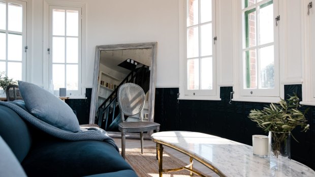 Marble-topped tables and curved walls: The Tower, Mount Ophir Estate.