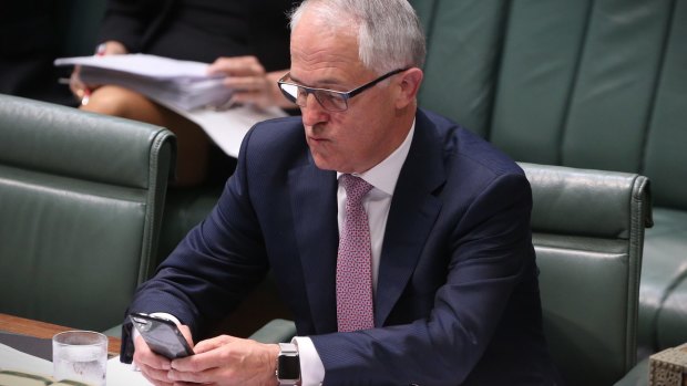 Malcolm Turnbull was not physically present, but the PM hovered over proceedings from the opening question.