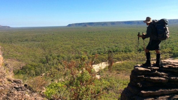 Wilderness walk: Trekking through the Kakadu plains.