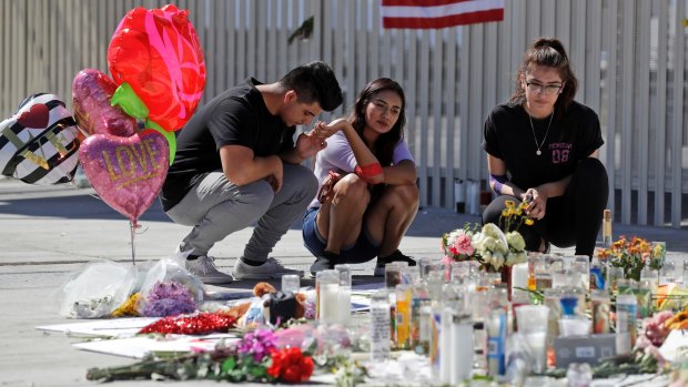 A memorial site for the Las Vegas victims.