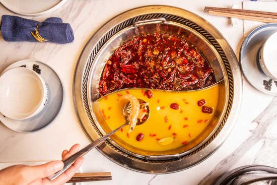 Cook your own dinner: the spicy hotpot.