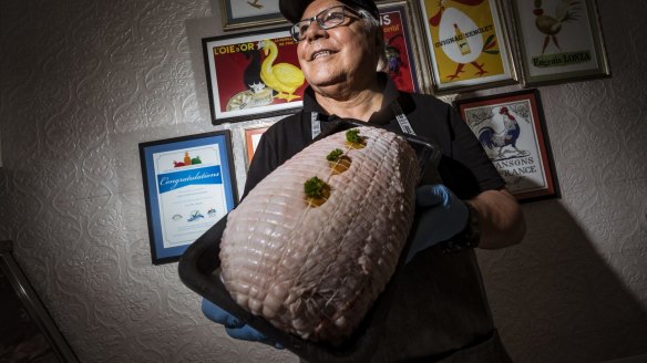 Juan Vargas from Melbourne butcher John Cesters Poultry and Game, which has already sold several turduckens and is expecting another big Christmas.