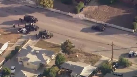 Scene of the shootout between San Bernardino and the gun-wielding couple.
