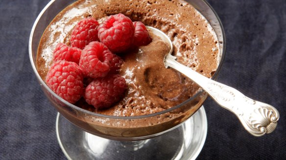 Caroline Velik's rich chocolate mousse.