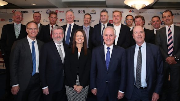 Prime Minister Malcolm Turnbull and Senator Mitch Fifield joined a summit of media executives in June, all urging the Senate to pass industry reforms. 