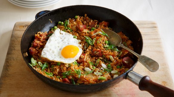 Kimchi fried rice.