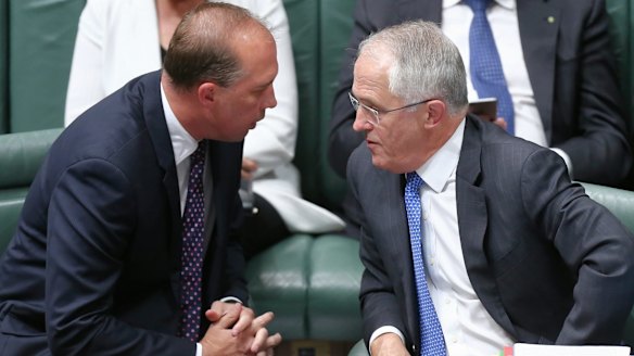 Immigration Minister Peter Dutton and Prime Minister Malcolm Turnbull.