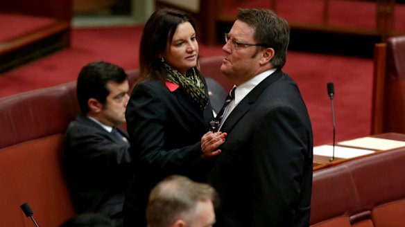 Independent senators Jacqui Lambie and Glenn Lazarus. So many parties named for their leaders is a risk.