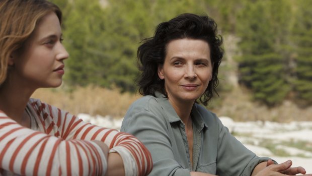 The delicate interplay between Lou de Laage (left) and Juliette Binoche is a highlight of <i>The Wait</I>.