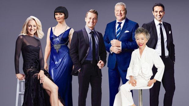 Nominees for the 2016 TV Week Gold Logie: (from left) Carrie Bickmore, Essie Davis, Grant Denyer, Scott Cam, Lee Lin Chin and Waleed Aly.