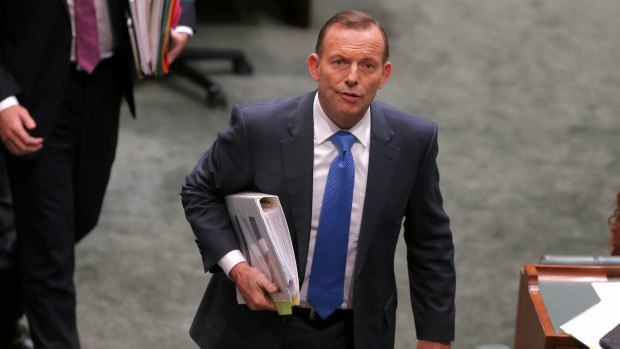 Prime Minister Tony Abbott departs question time on Thursday - the start of Federal Parliament's six-week winter recess.