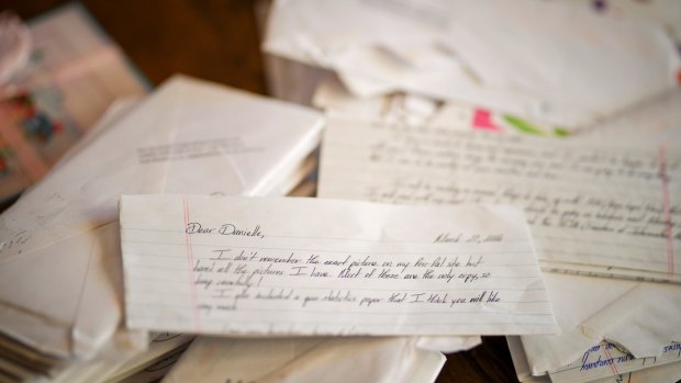 Some of the letters Danielle Laskie and Tim Wright exchanged. 