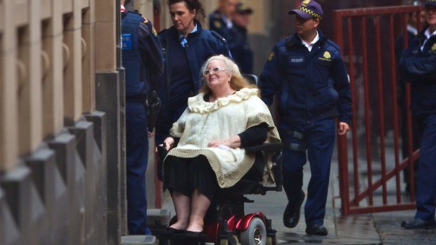 Judy Moran arriving at the Supreme Court for a hearing in August, 2011.