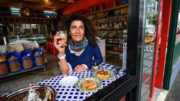 Restaurateur Hana Assafiri at her Moroccan Deli-cacy cafe in Brunswick. 
