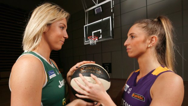 Friendly rivals: Dandenong's Sara Blicavs, left, and Boomers' Rebecca Cole will put their friendship aside on Monday night.