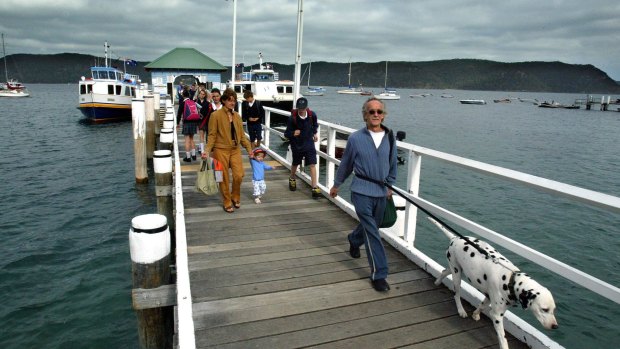 Boarding time on the Ettalong to Palm Beach ferry.