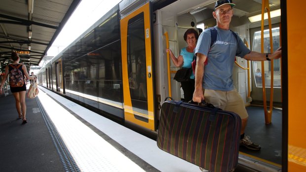 Sydney Airport chief executive Kerrie Mather says 17 per cent of those travelling to the existing airport do so by rail.