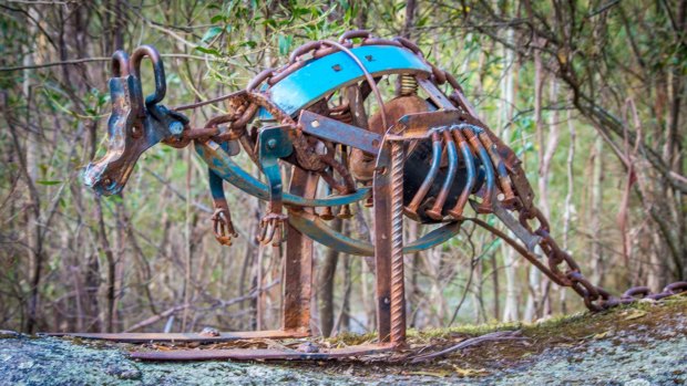 The kangaroo sculpture was made by ACT Parks worker Barry Armstead.