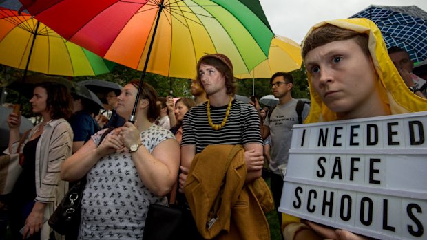 Attacks on the Safe Schools program elicited protests in Melbourne last year.