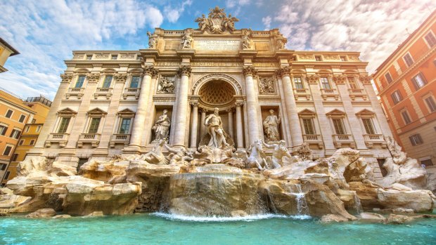 The iconic Trevi Fountain features in such movies as Angels and Demons (2009) and Eat Pray Love (2010) .