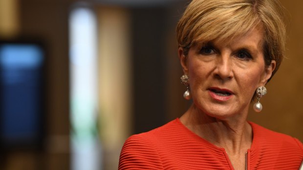 "I don't take it credibly": Foreign Minister Julie Bishop has dismissed Donald Trump's attack on the Australia-US free trade agreement.