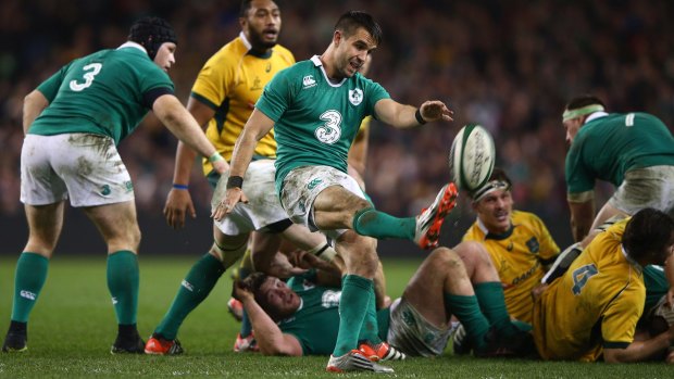 Best foot forward: Ireland's kicking game was superior to the Wallabies'