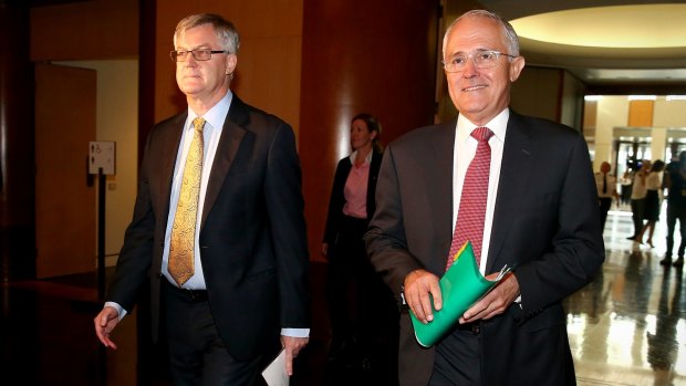 Martin Parkinson and Prime Minister Malcolm Turnbull. 