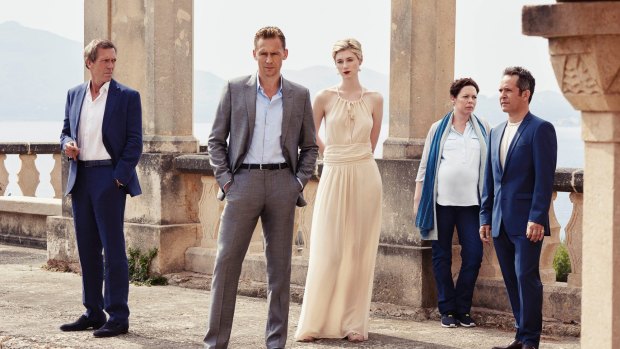 The cast of <i>The Night Manager</i>: (from left) Hugh Laurie, Tom Hiddleston, Elizabeth Debicki, Olivia Colman and Tom Hollander.