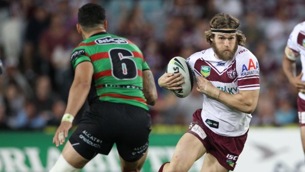 Back from his ban: Manly's David Williams.