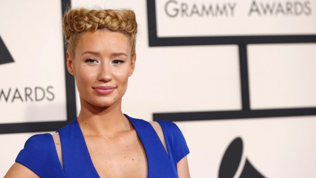 Rapper Iggy Azalea arrives at the Grammy Awards earlier this month.