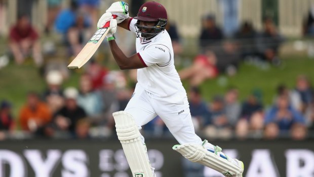 Lone hand: Darren Bravo was the only source of resistance in an impotent West Indian batting order.