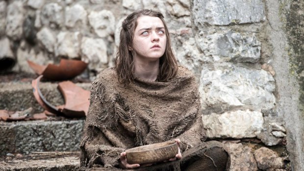Maisie Williams as Arya Stark in the first glimpse of season six.